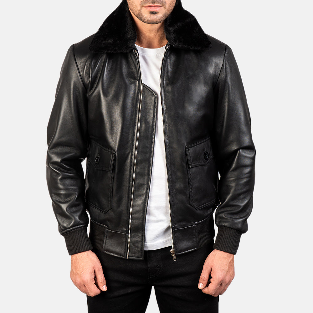 Mens black winter bomber jacket online