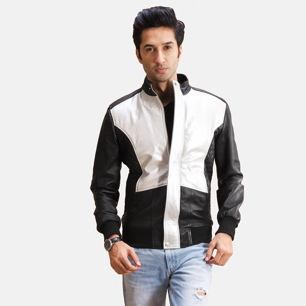 Silver Leather Jackets For Men Buy Men s Silver Leather Jackets in Qatar The Jacket Maker